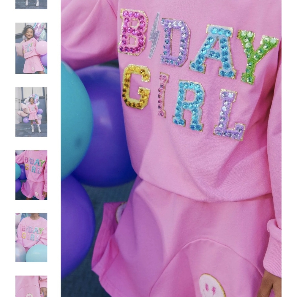 Lola + The Boys Pink Sequin B/Day Top & Skirt